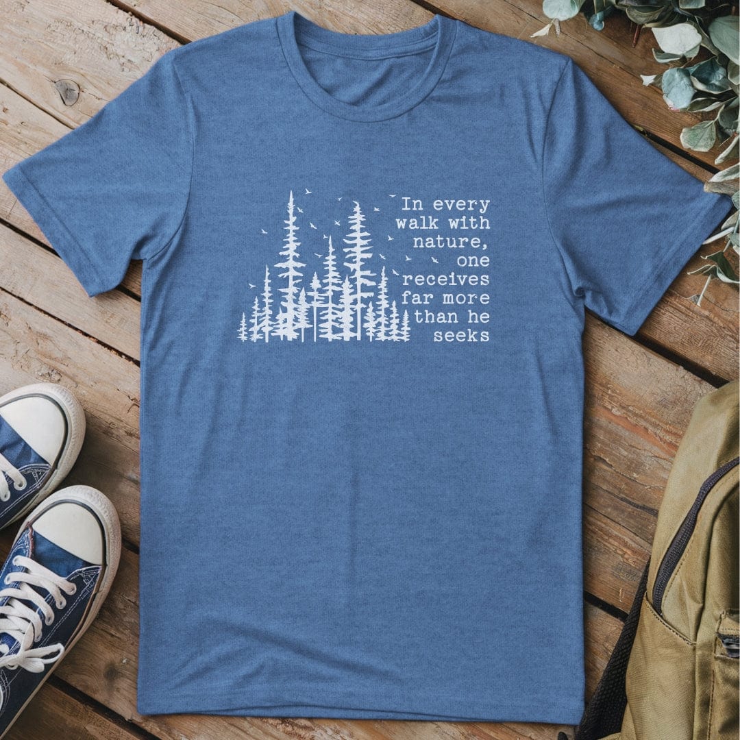 T-Shirt Heather Indigo / S More Than He Seeks T-Shirt