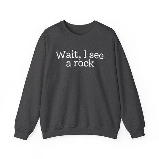 Sweatshirt Dark Heather / S Wait, I see a rock Sweatshirt