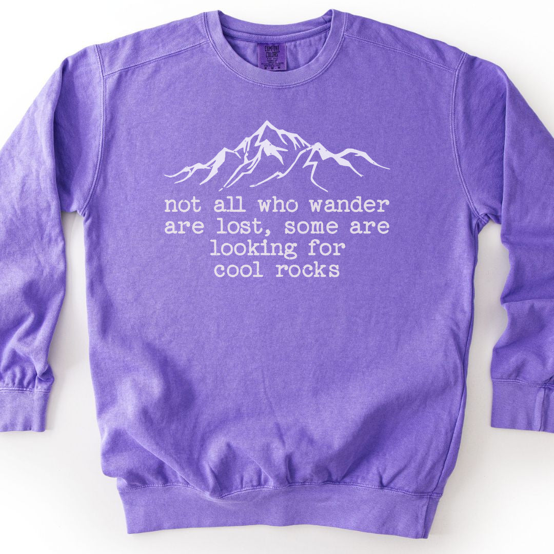 Wanderlust & Rocks Premium Sweatshirt - Violet