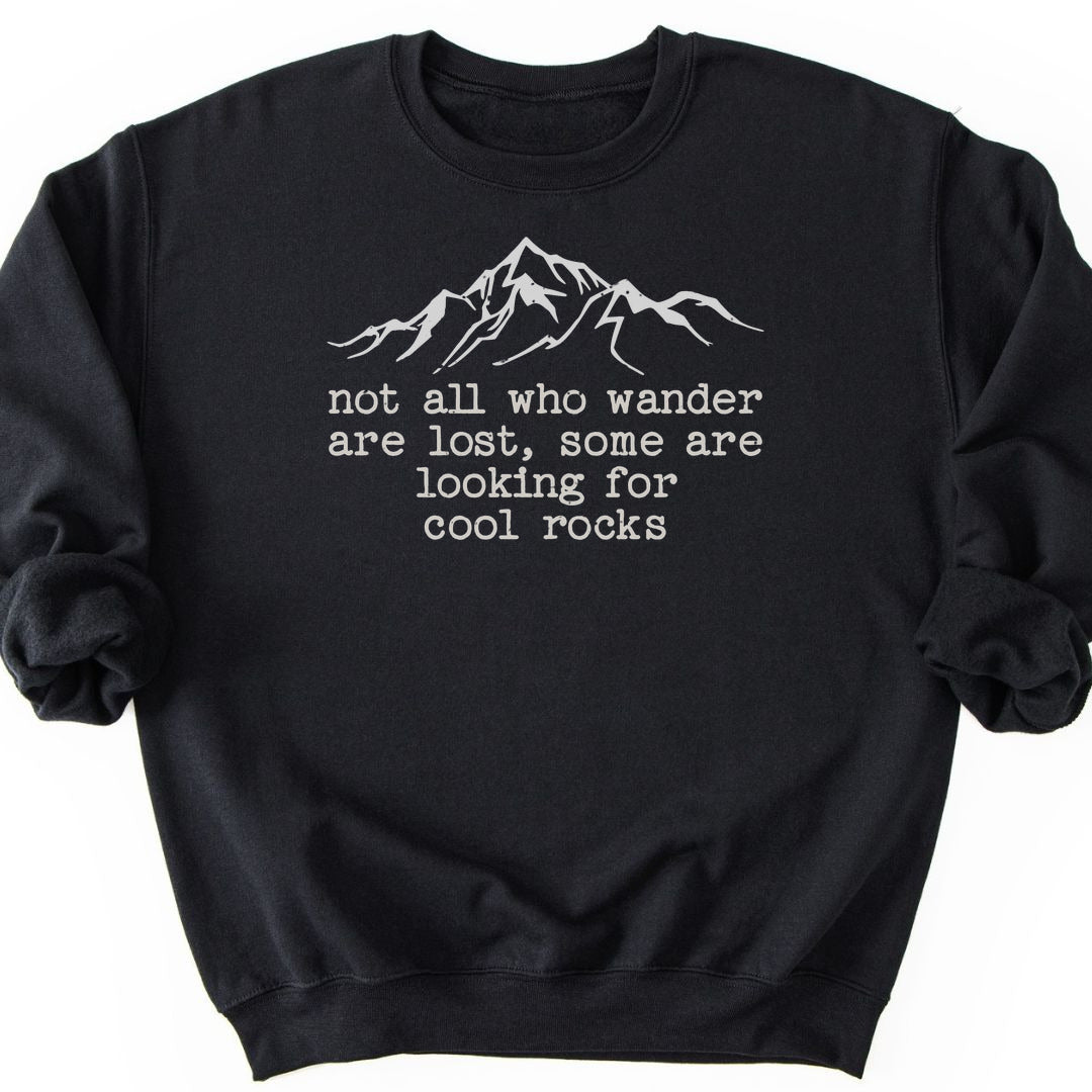 Wanderlust & Rocks Sweatshirt - Black