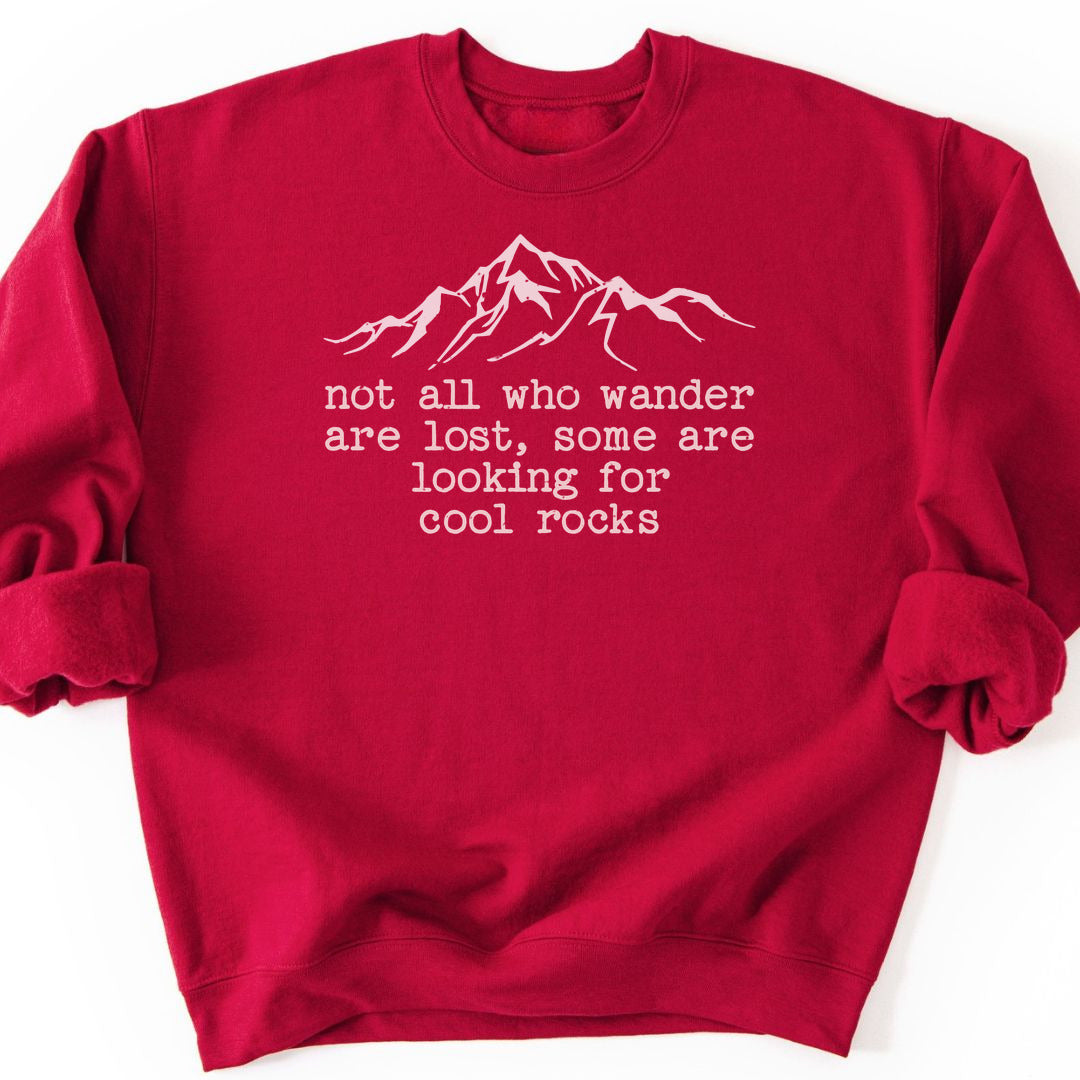 Wanderlust & Rocks Sweatshirt - Cardinal Red