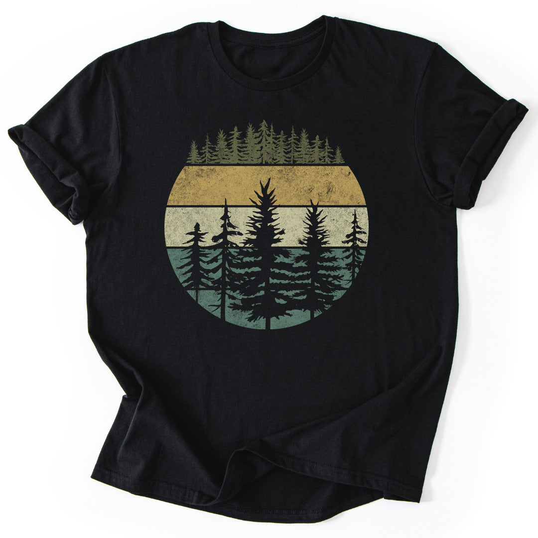T-Shirt Black / S Forest Layers T-Shirt