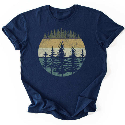 T-Shirt Navy / S Forest Layers T-Shirt