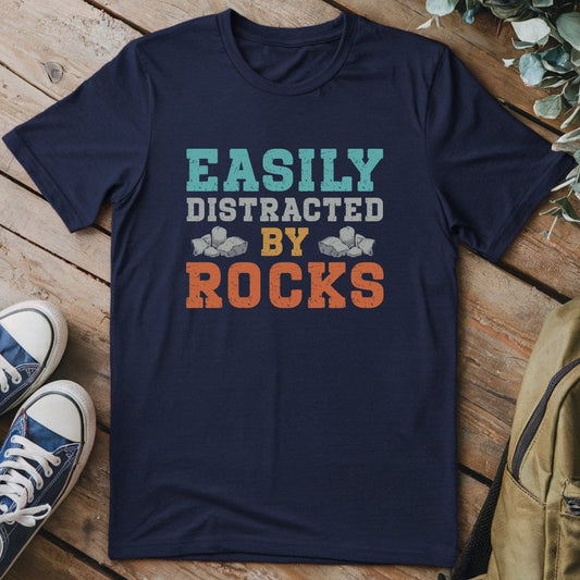 T-Shirt Navy / S Distracted By Rocks T-Shirt