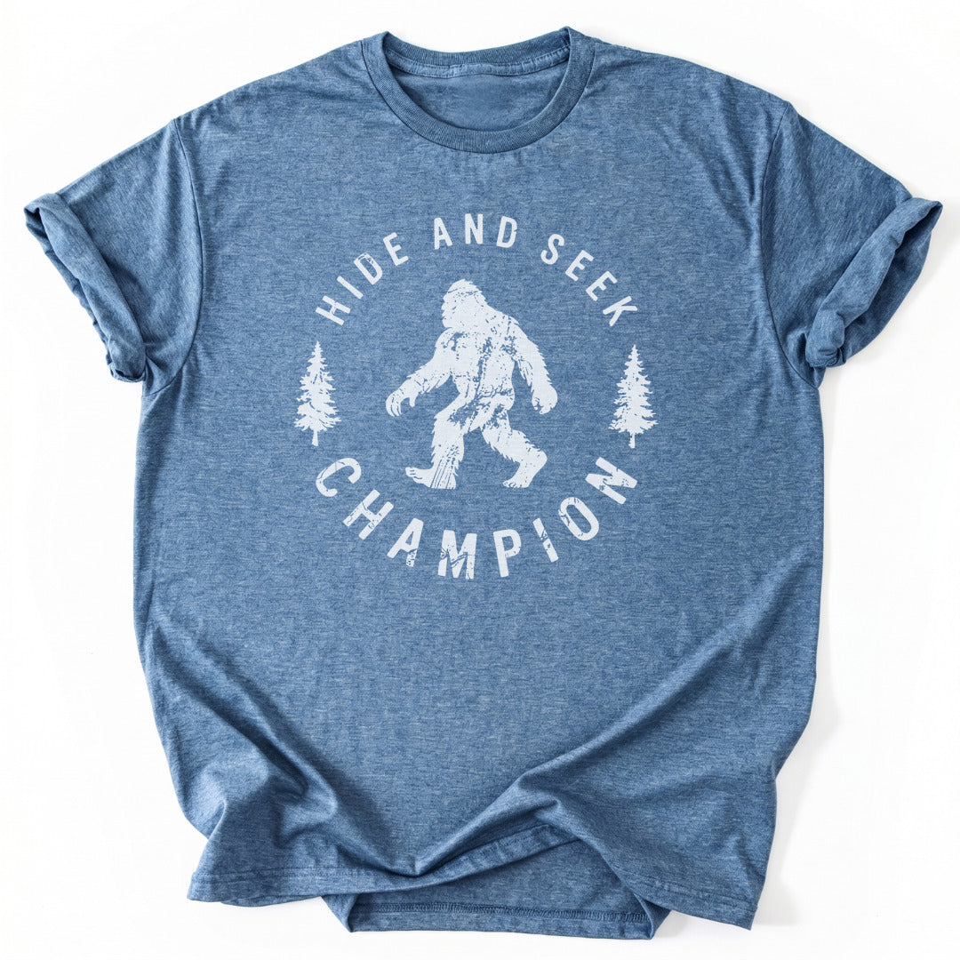 T-Shirt Heather Indigo / S Hide And Seek Champion Bigfoot T-Shirt