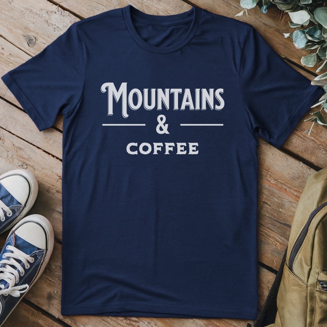 T-Shirt Navy / S Mountains & Coffee T-Shirt