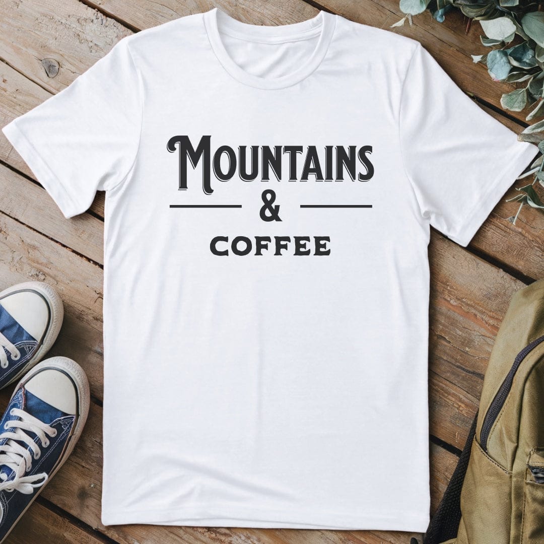T-Shirt White / S Mountains & Coffee T-Shirt