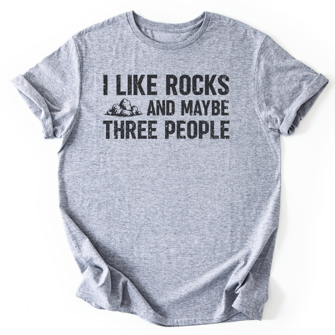 T-Shirt Sport Grey / S Rocks & 3 People – T-Shirt