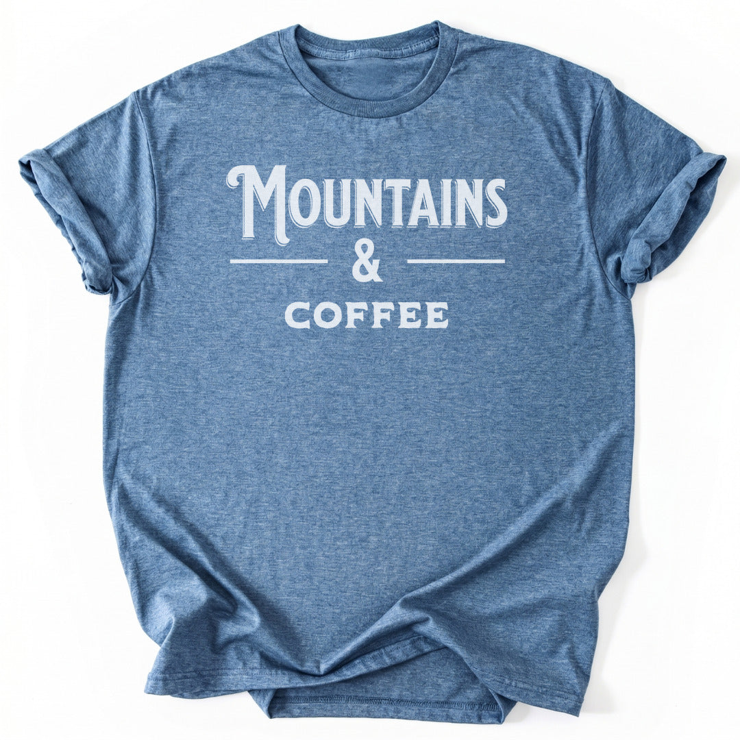 T-Shirt Heather Indigo / S Mountains & Coffee T-Shirt