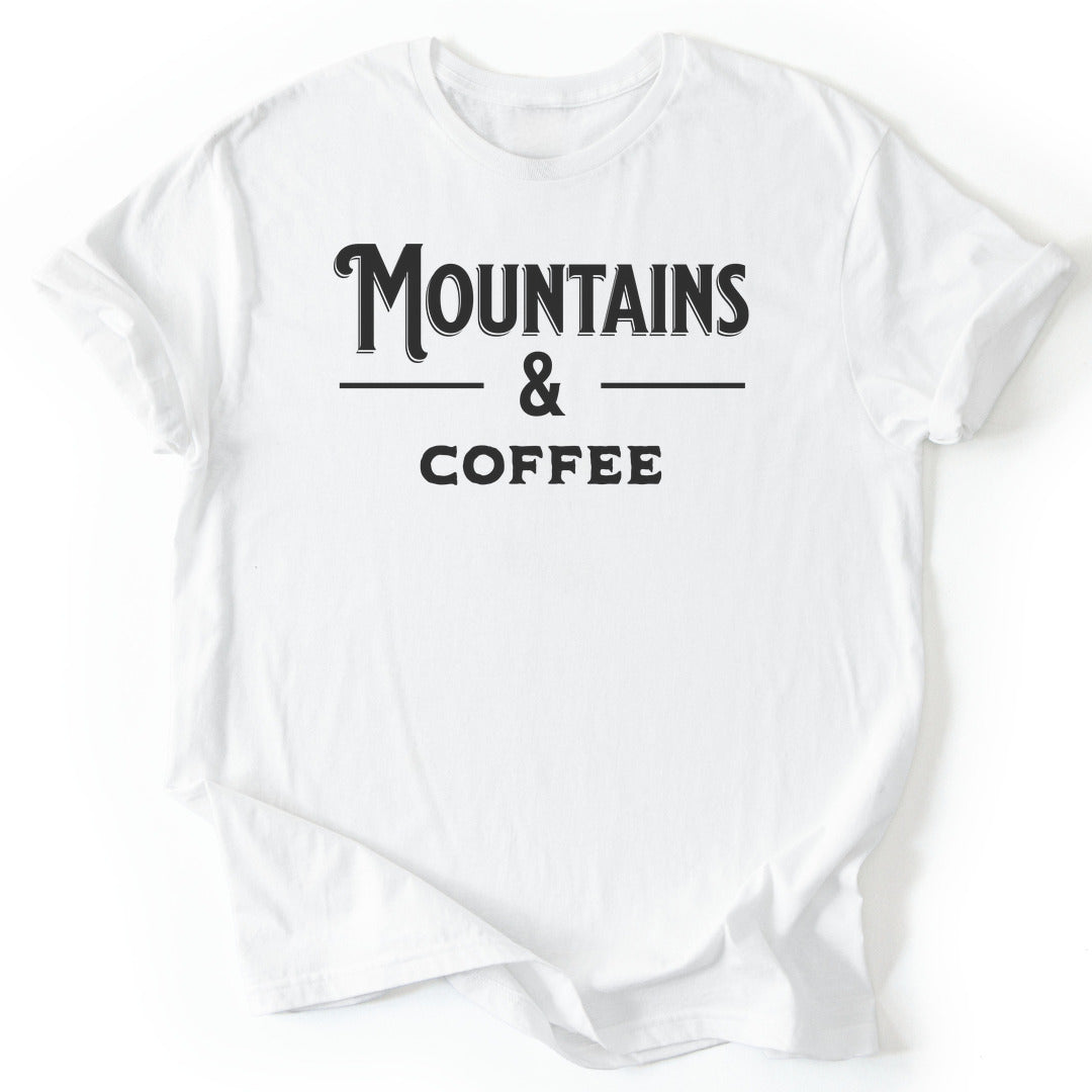 T-Shirt White / S Mountains & Coffee T-Shirt