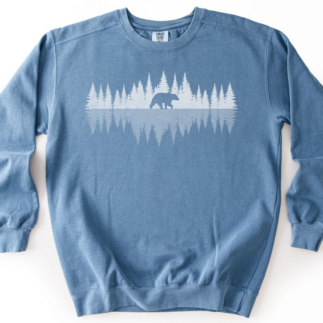 Reflections of the Forest Premium Sweatshirt - Blue Jean