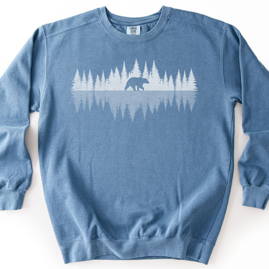 Reflections of the Forest Premium Sweatshirt - Blue Jean
