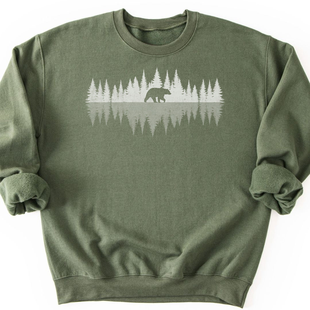 Reflections of the Forest Sweatshirt - Military Green