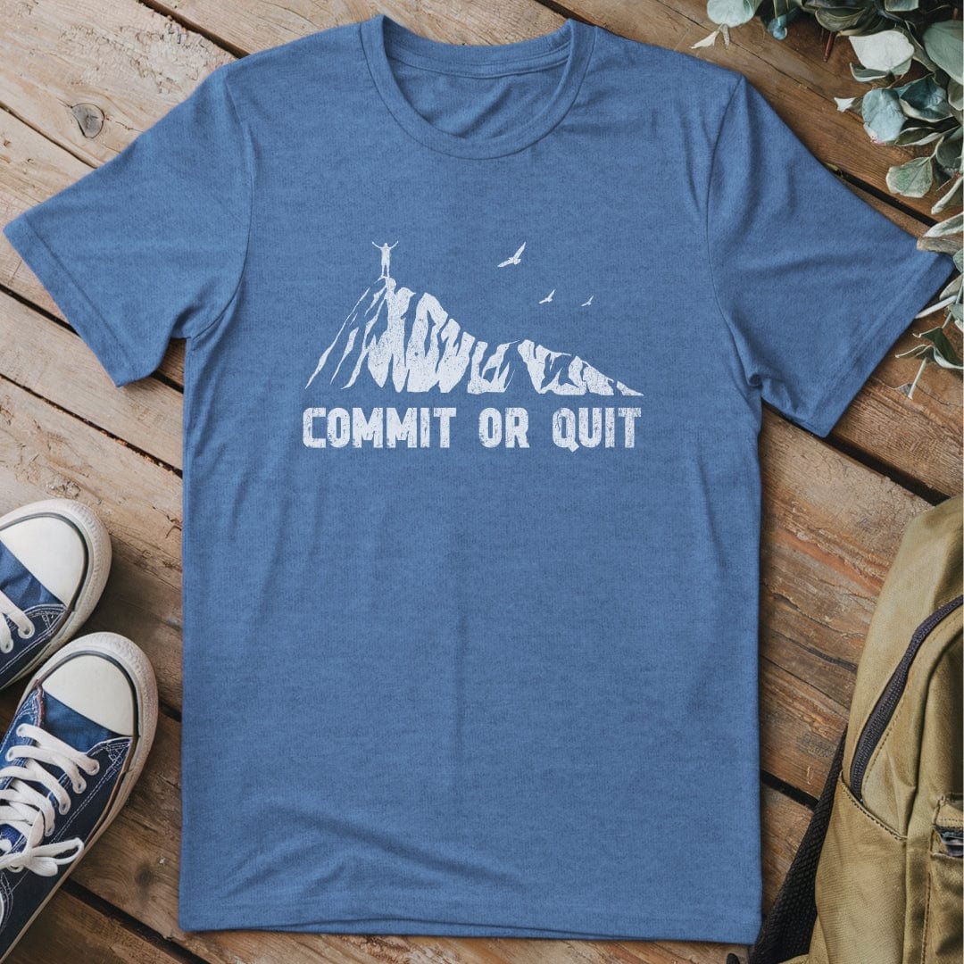 T-Shirt Heather Indigo / S Commit Or Quit T-Shirt