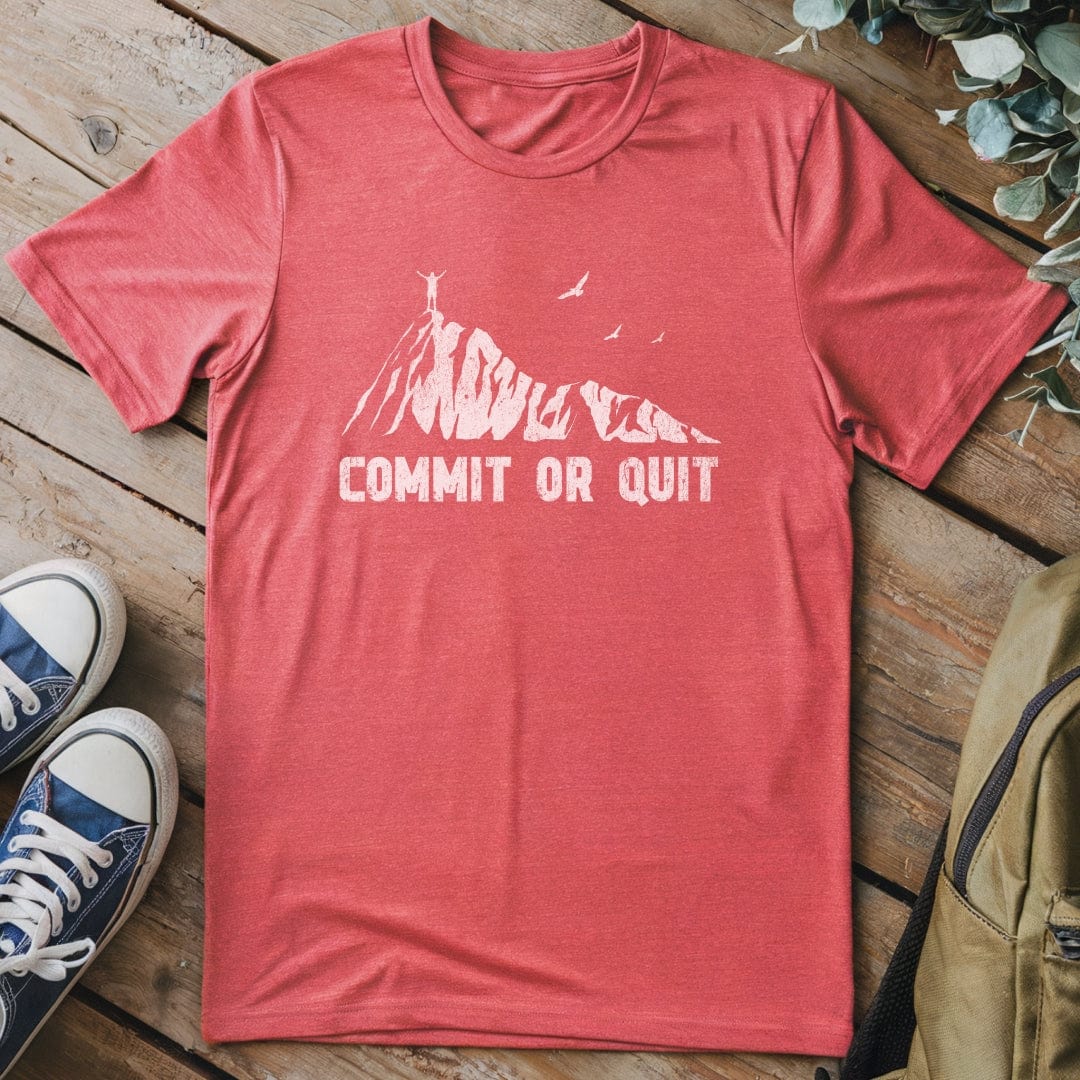 T-Shirt Heather Red / S Commit Or Quit T-Shirt
