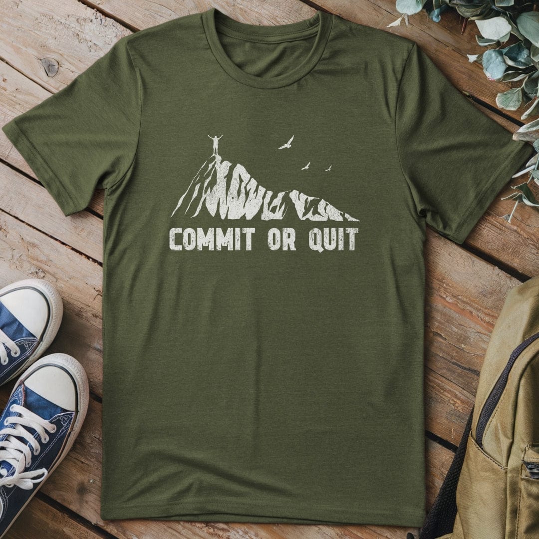 T-Shirt Military Green / S Commit Or Quit T-Shirt