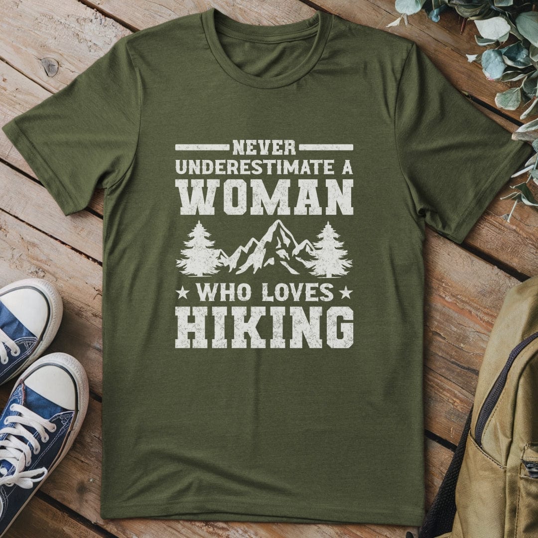 T-Shirt Military Green / S Never Underestimate A Woman T-Shirt