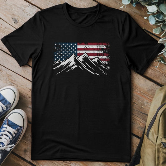 T-Shirt Black / S 4th July Patriotic Peaks T-Shirt