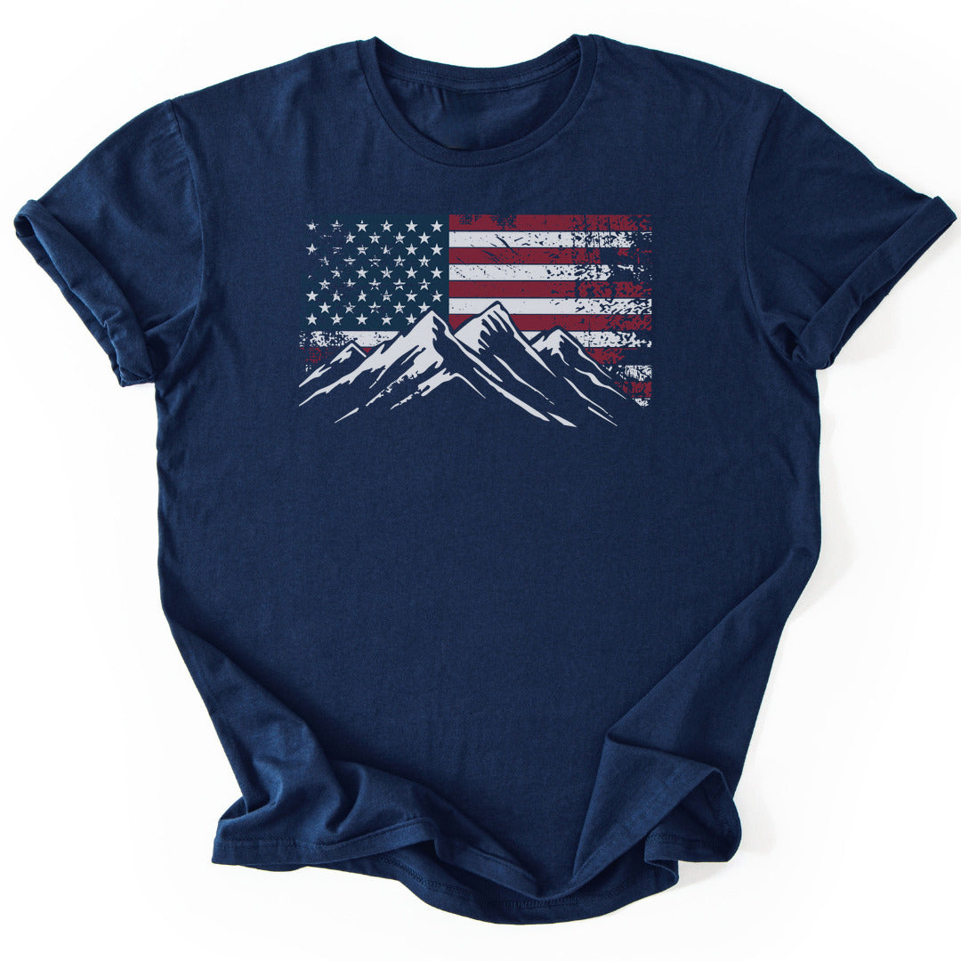 T-Shirt Navy / S 4th July Patriotic Peaks T-Shirt