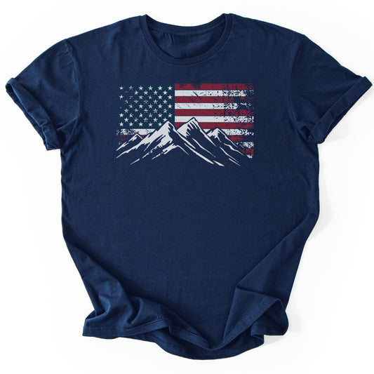 T-Shirt Navy / S 4th July Patriotic Peaks T-Shirt