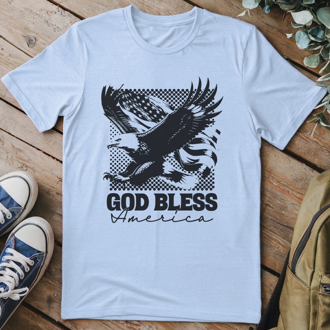 T-Shirt Light Blue / S God Bless America T-Shirt