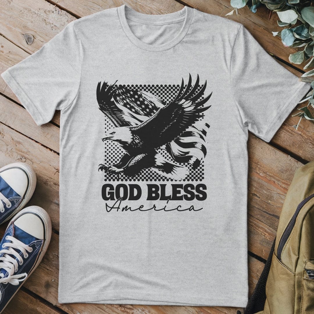 T-Shirt Sport Grey / S God Bless America T-Shirt