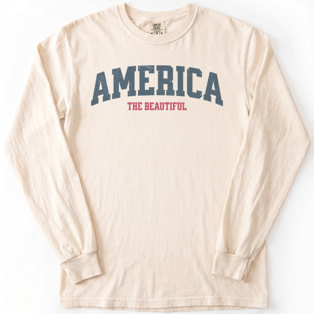 America The Beautiful Premium LS - Comfort Colors garment-dyed long sleeve in Ivory from Summit Soul