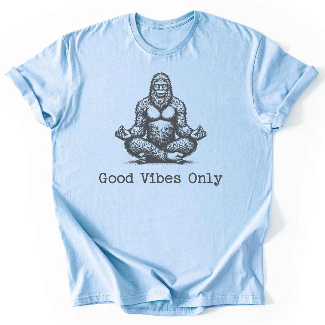 T-Shirt Light Blue / S Good Vibes Only Bigfoot T-Shirt