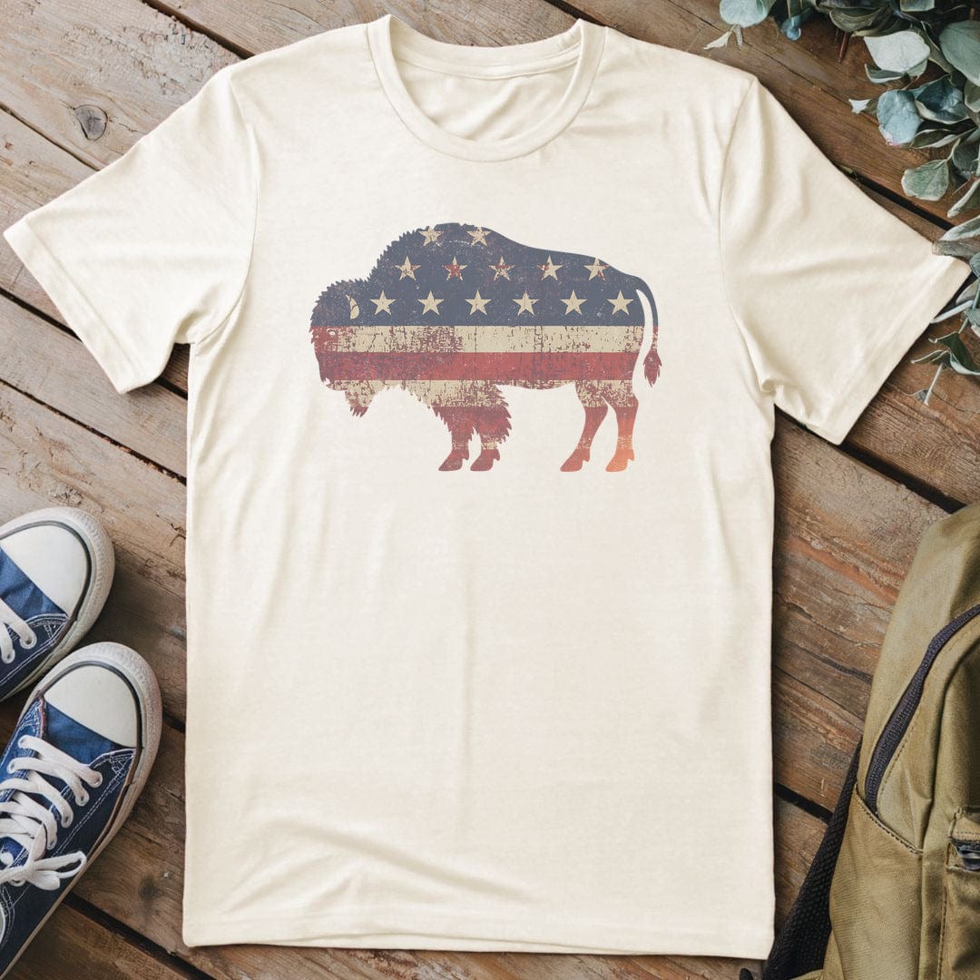 T-Shirt Natural / S American Bison T-Shirt