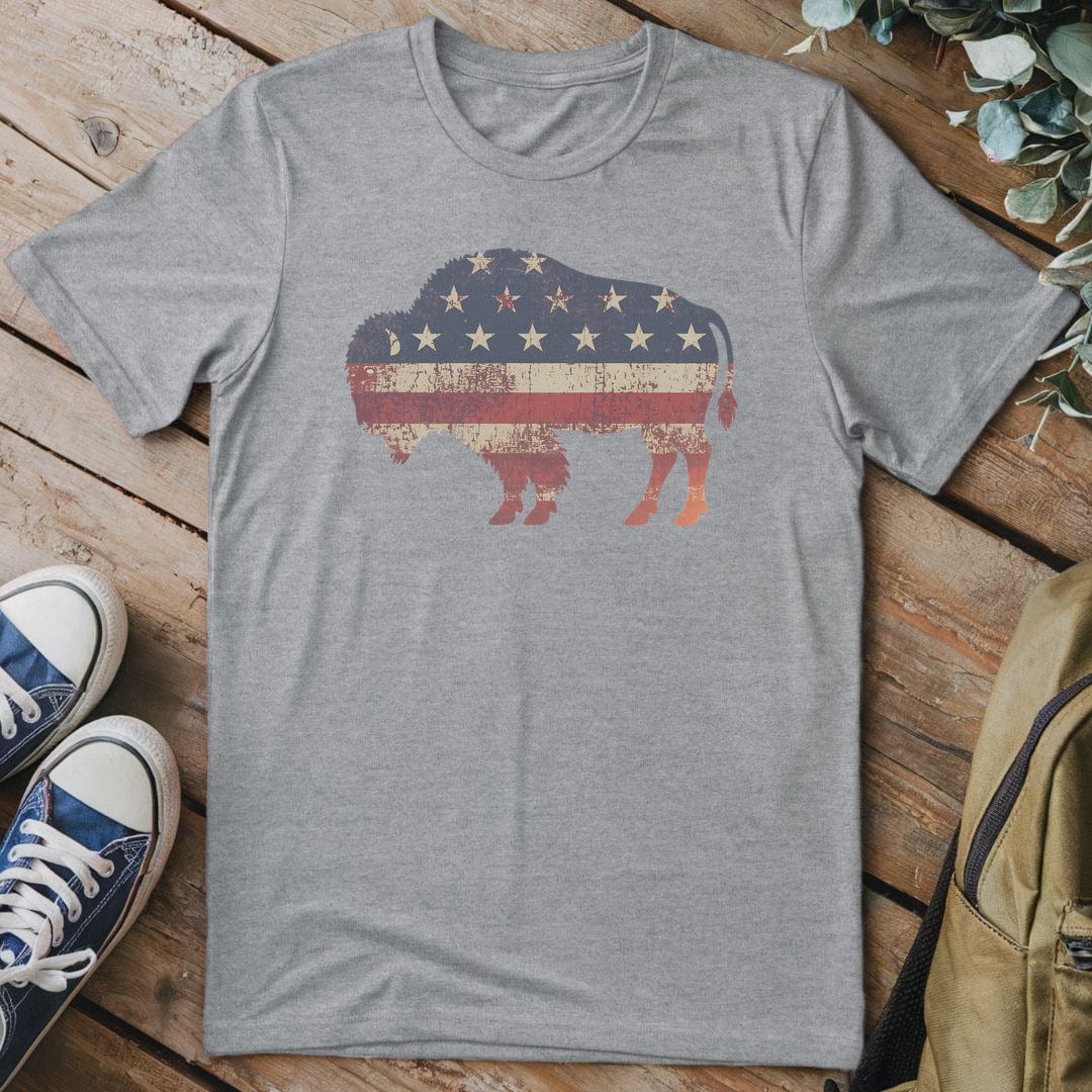 T-Shirt Sport Grey / S American Bison T-Shirt