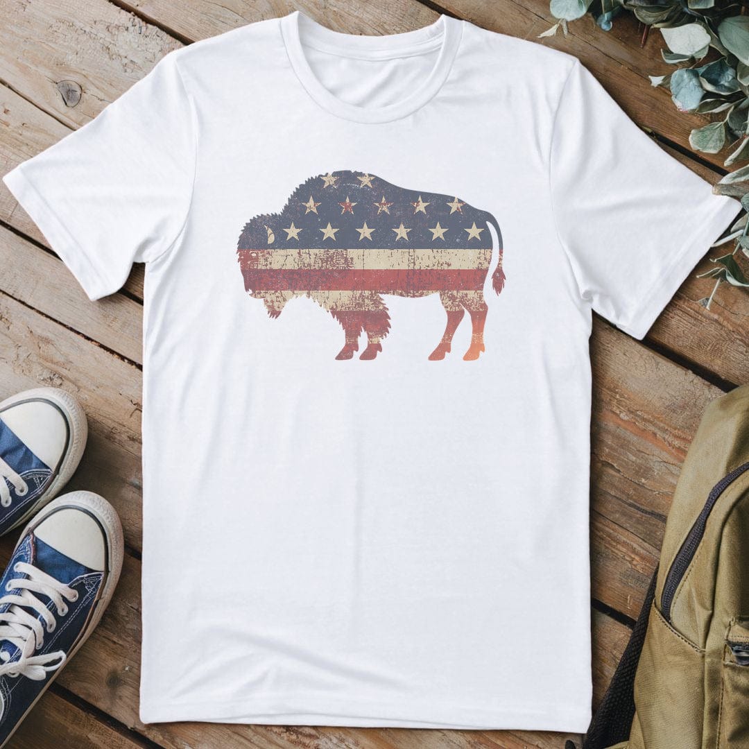 T-Shirt White / S American Bison T-Shirt