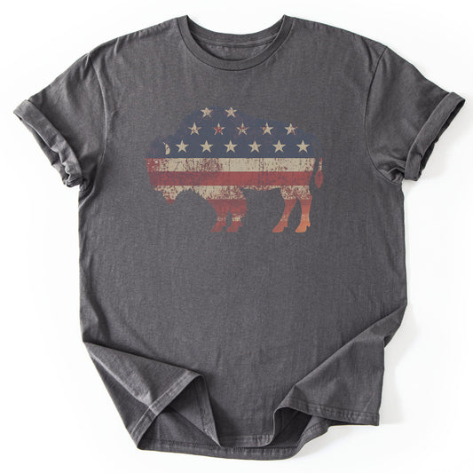T-Shirt Charcoal / S American Bison T-Shirt
