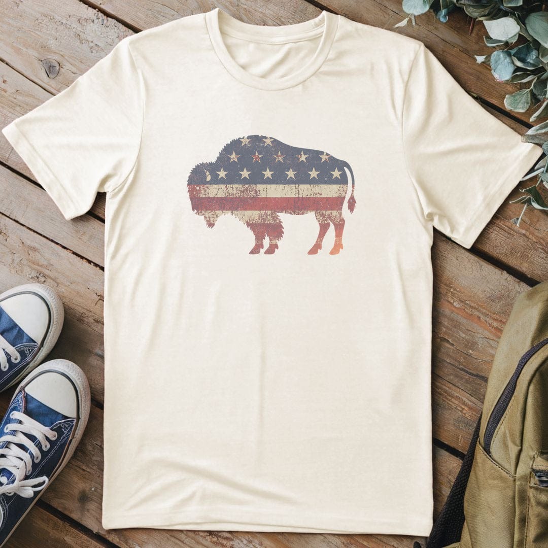 T-Shirt Natural / S American Bison T-Shirt