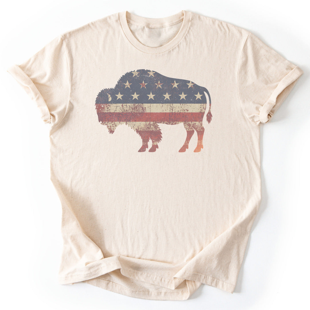 T-Shirt Natural / S American Bison T-Shirt