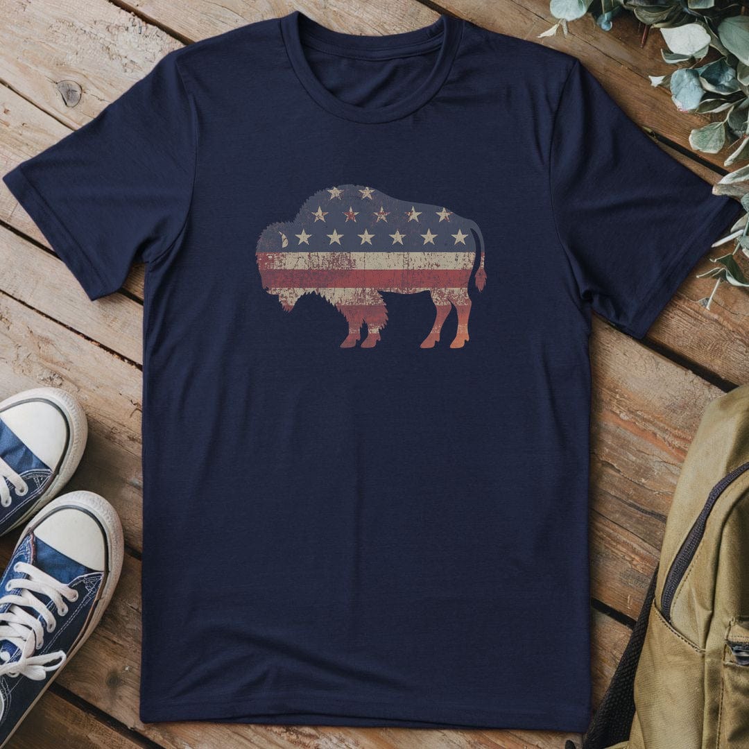 T-Shirt Navy / S American Bison T-Shirt