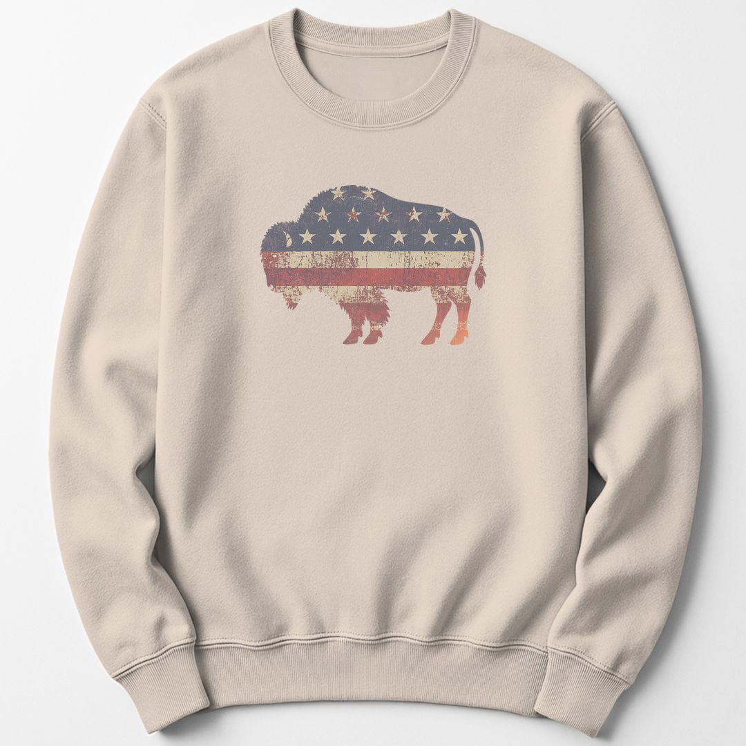 Sweatshirt Sand / S American Bison Sweatshirt
