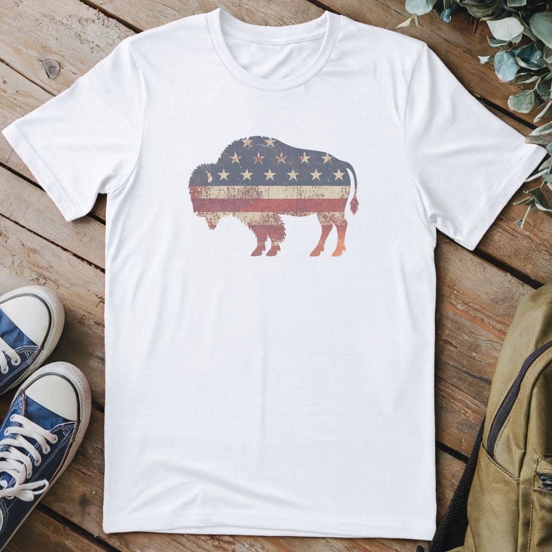T-Shirt White / S American Bison T-Shirt