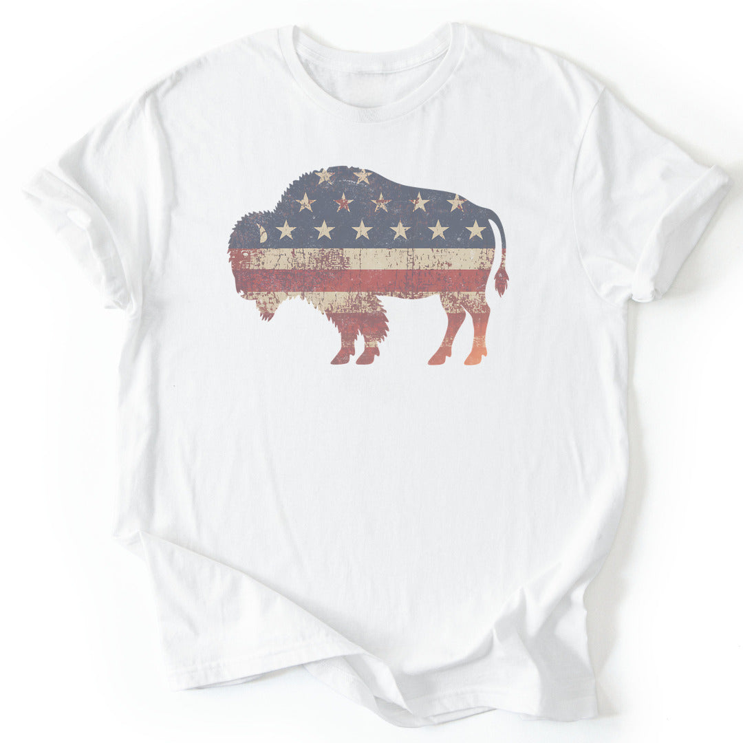 T-Shirt White / S American Bison T-Shirt
