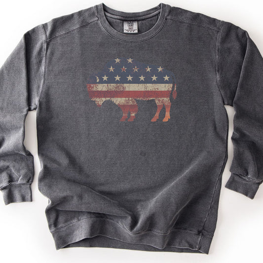 American Bison Premium Sweatshirt - Pepper