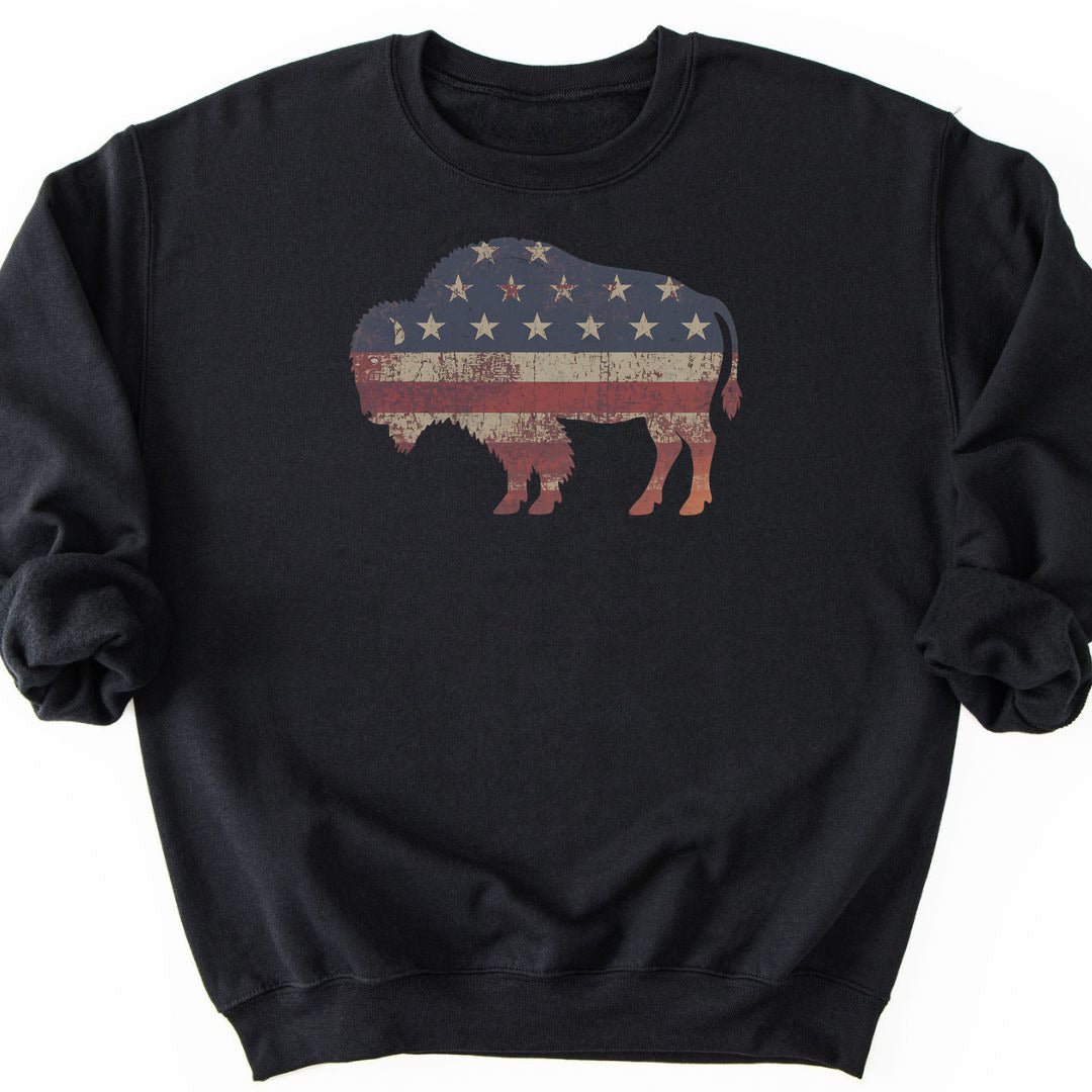American Bison Sweatshirt - Black