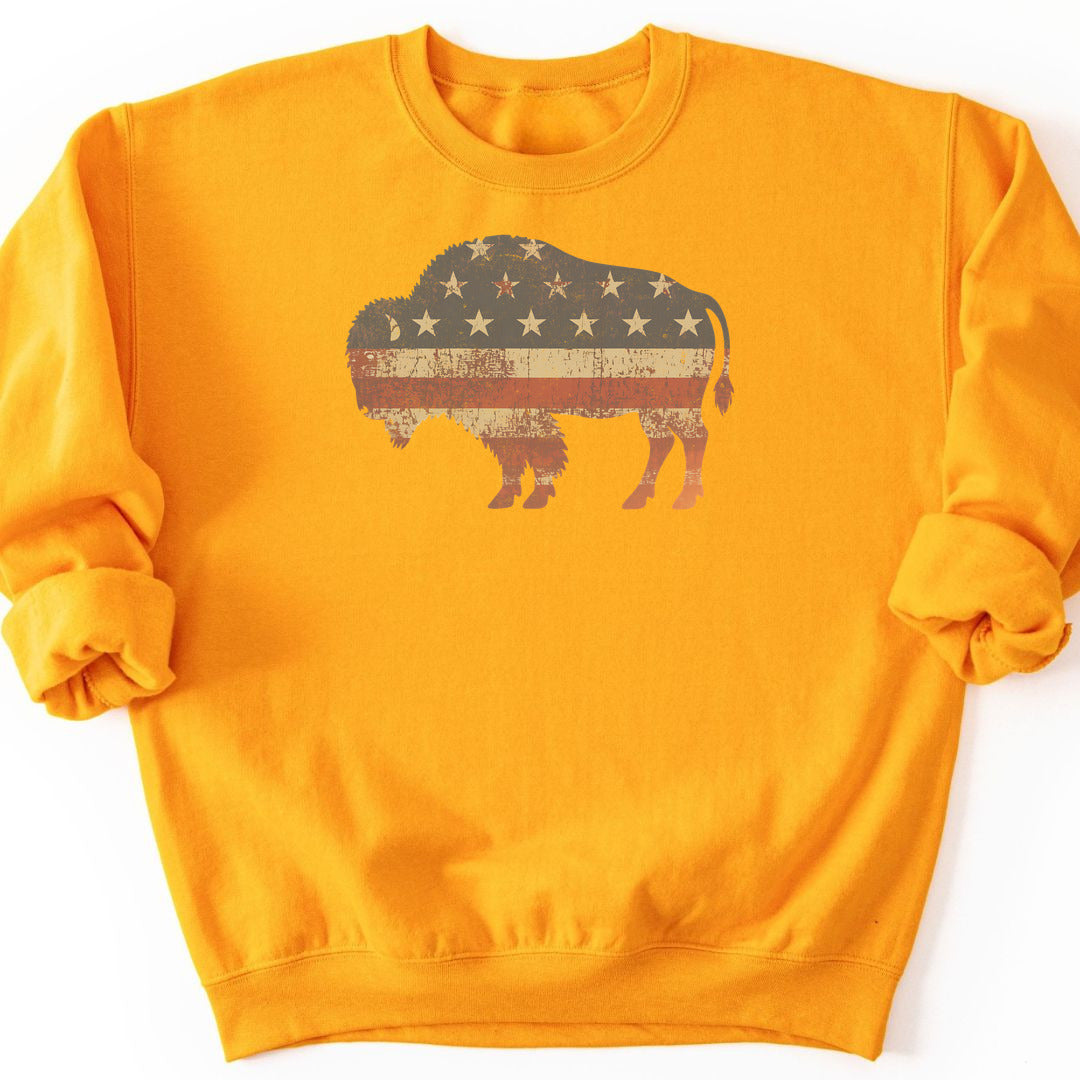 American Bison Sweatshirt - Gold