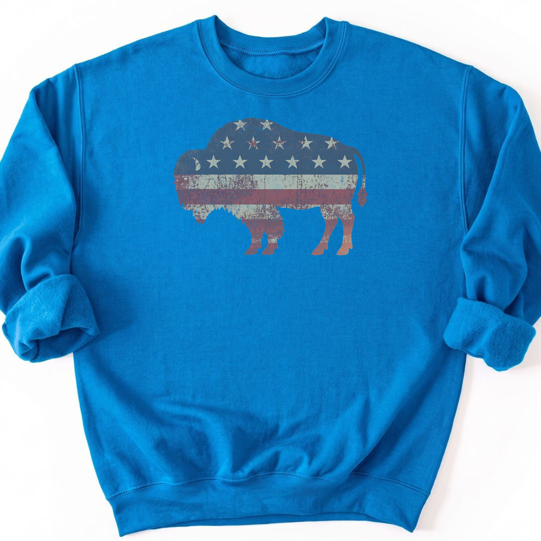 American Bison Sweatshirt - Sapphire