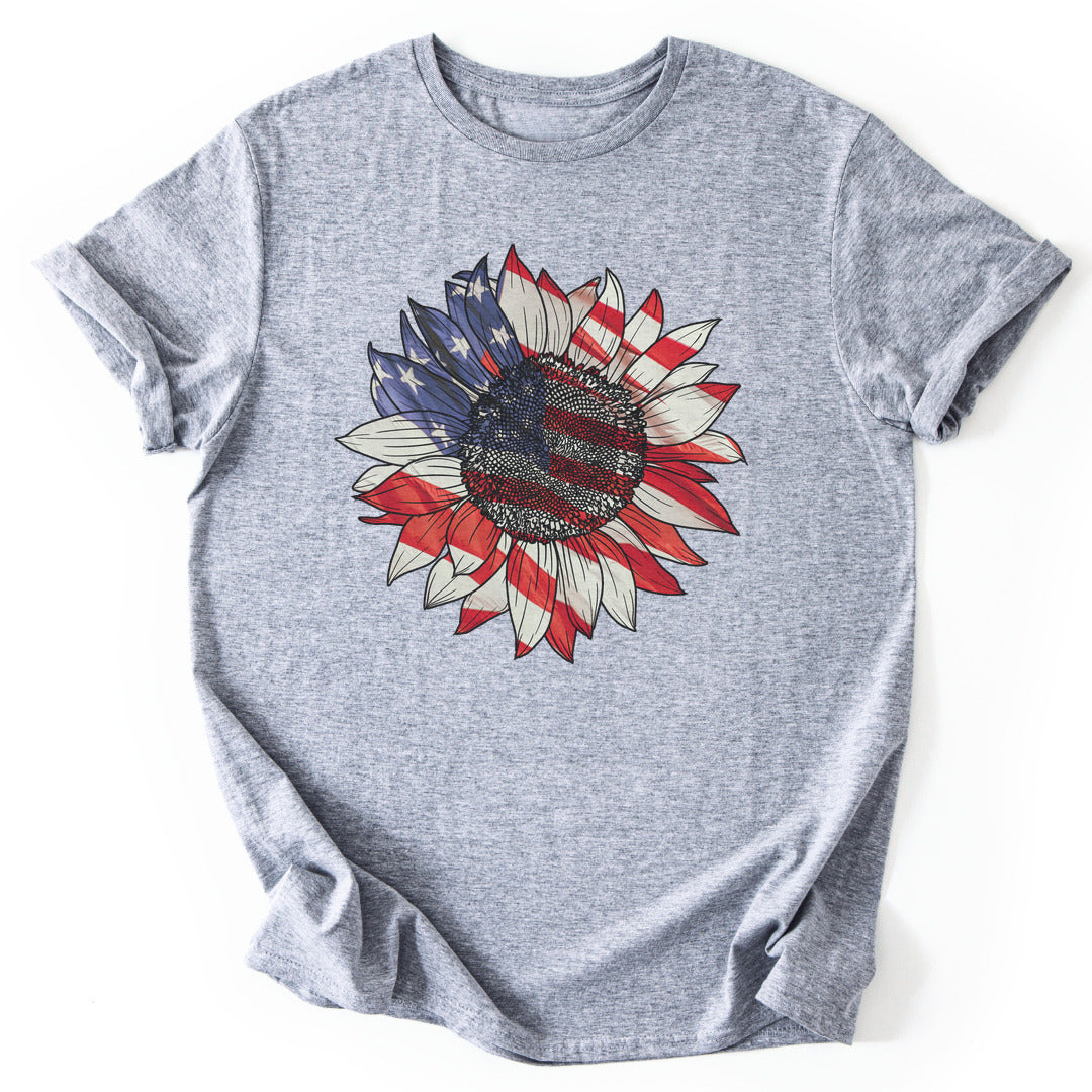 T-Shirt Sport Grey / S Patriotic Sunflower T-Shirt