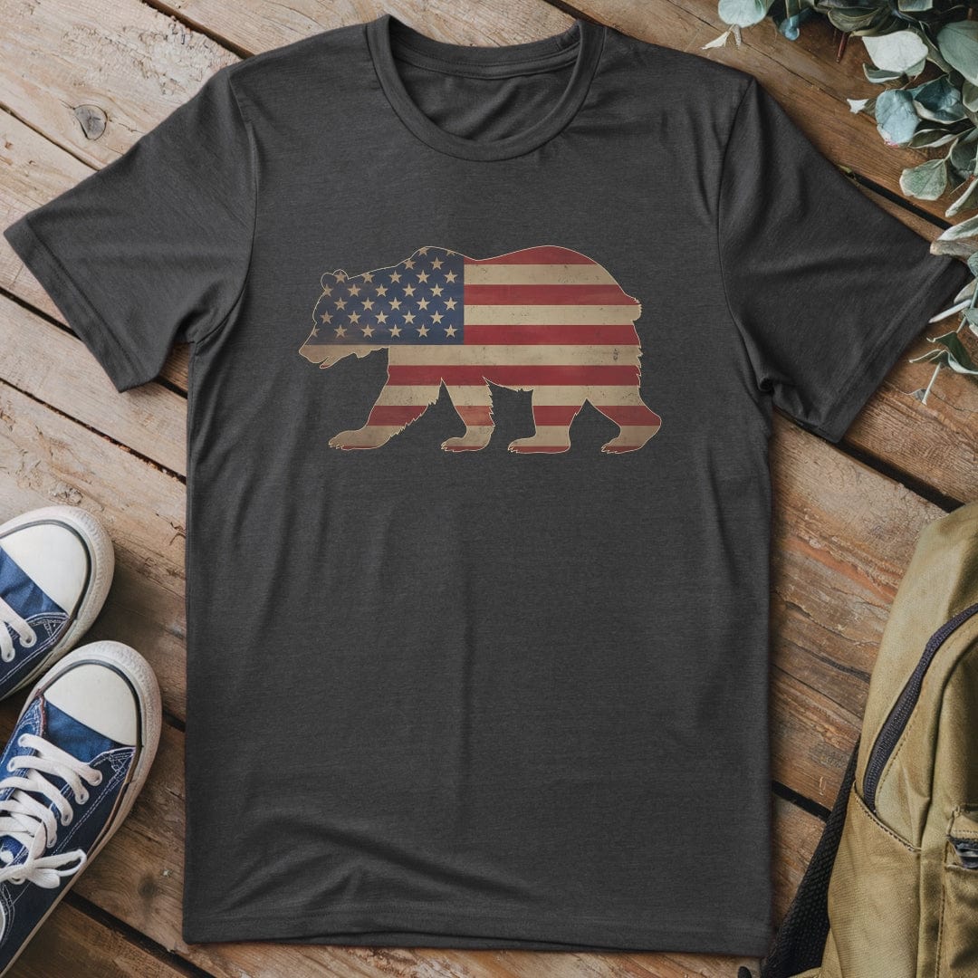 T-Shirt Dark Heather / S Patriotic Bear T-Shirt