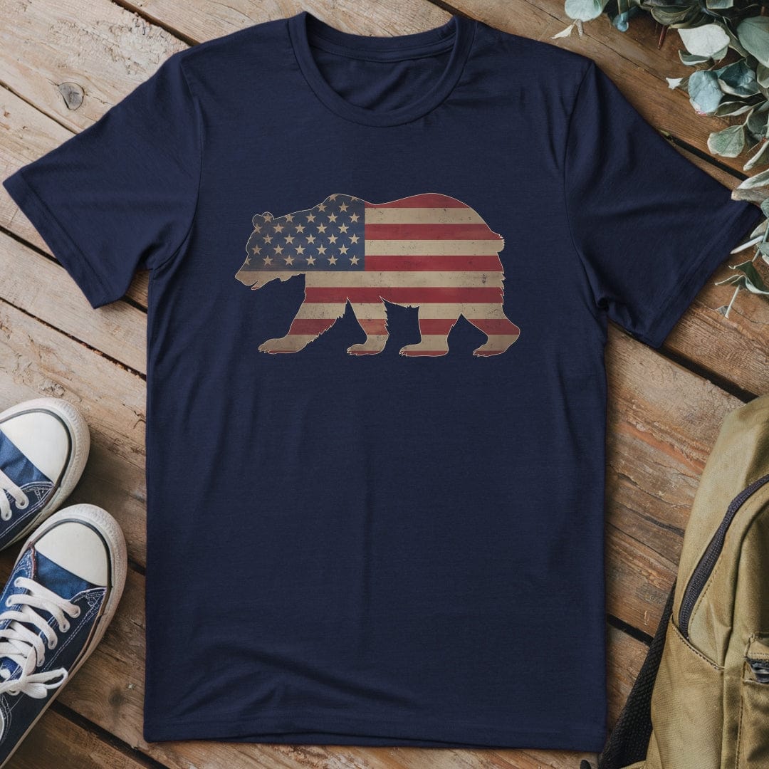 T-Shirt Navy / S Patriotic Bear T-Shirt