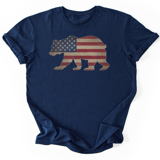 T-Shirt Navy / S Patriotic Bear T-Shirt