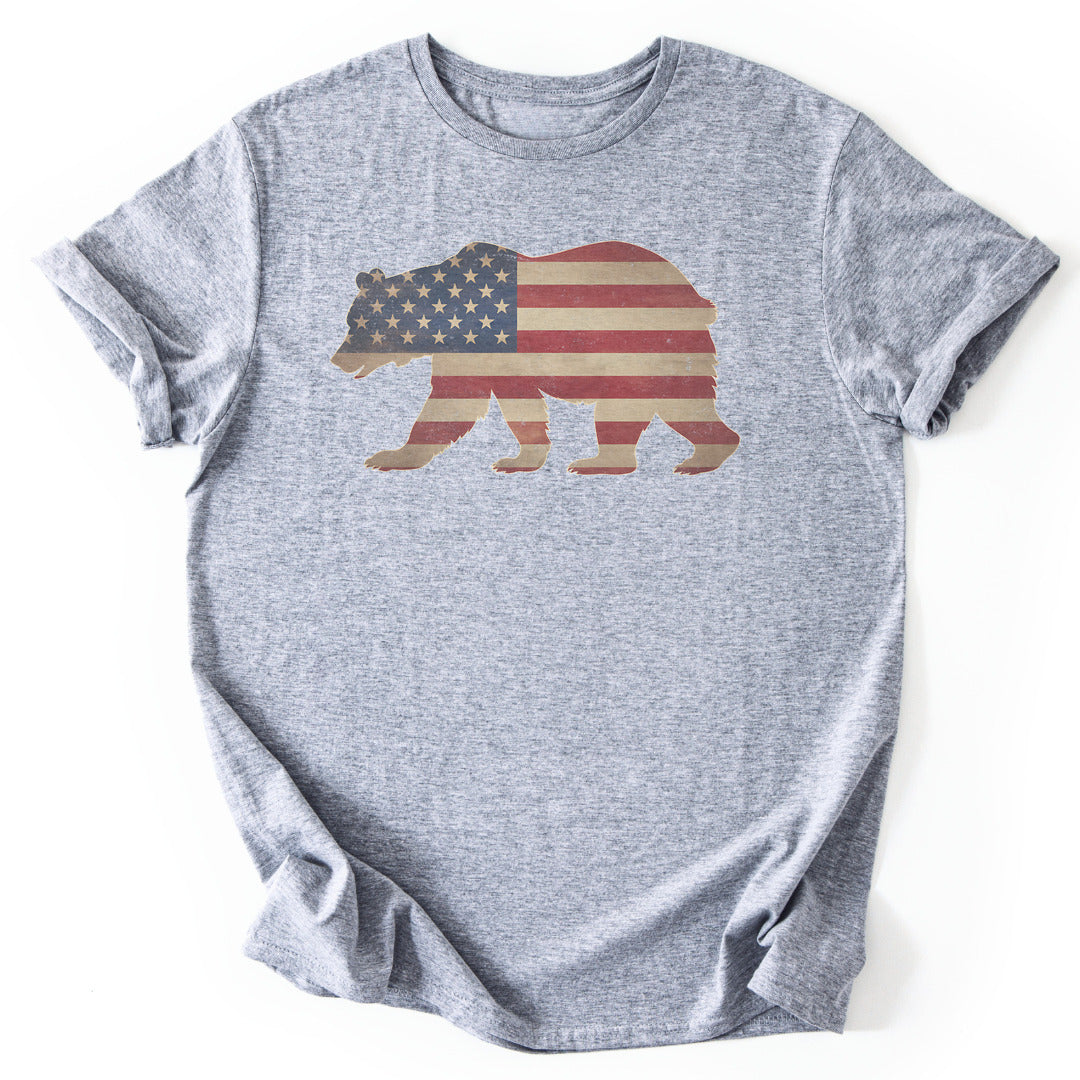 T-Shirt Sport Grey / S Patriotic Bear T-Shirt