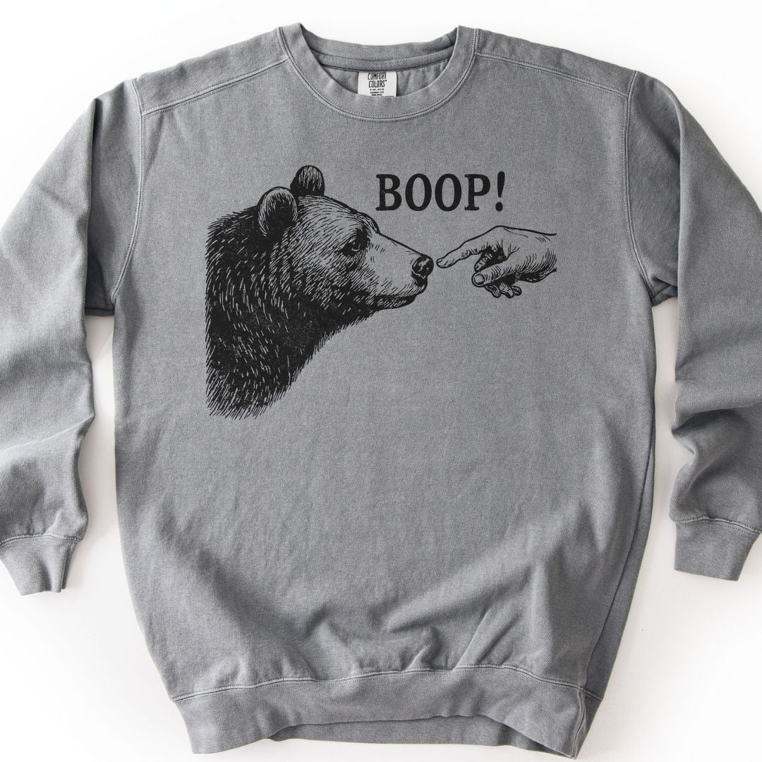 Boop Funny Premium Sweatshirt - Grey