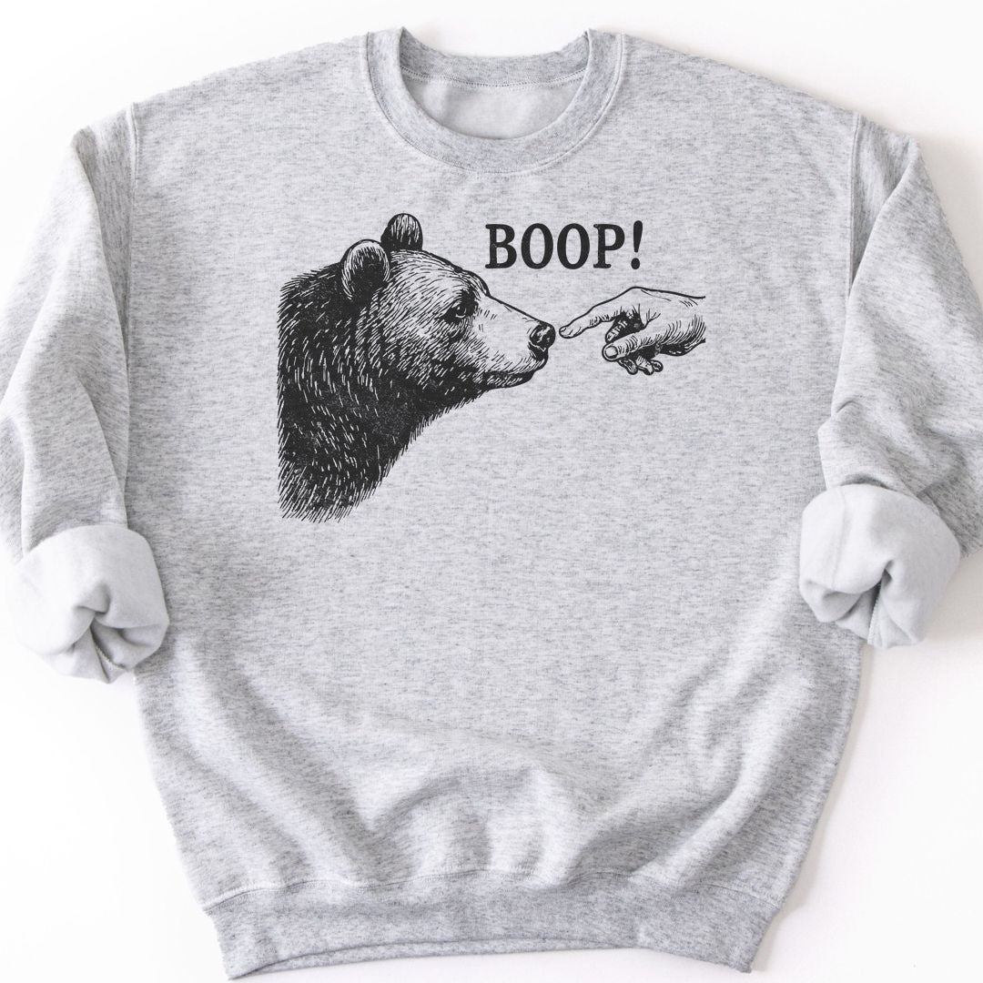 Boop Funny Sweatshirt - Ash