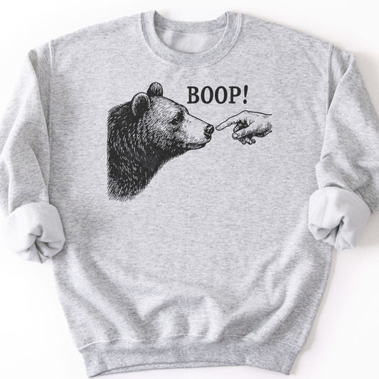 Boop Funny Sweatshirt - Ash